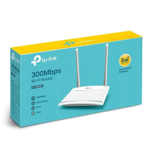 TP-Link Wi-Fi Router TL-WR820N, 300Mbps, LAN/WAN, 802.11n, White EU DP990196-02