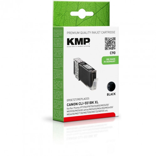 KMP C90 noir compatible avec Canon CLI-551 BK XL 769972-03