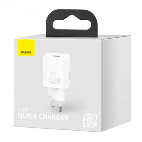Baseus Travel Charger set Super Si 1C PD Fast charger 20W EU White (CCSUP-B02) DA628948-010