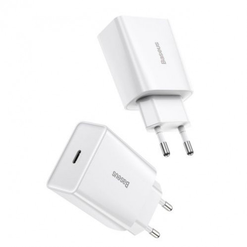 Baseus Travel Charger Speed Mini 1C Quick Charger 20W EU White (CCFS-SN02) DA582616-015