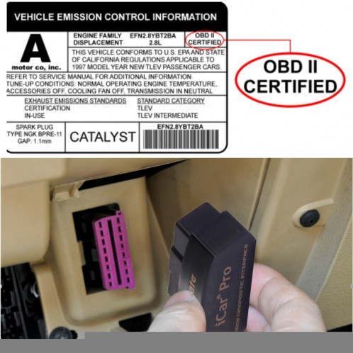 Vgate iCar Pro OBDII Bluetooth V4.0 Dual Car Scanner Tool, système d'exploitation compatible Android, prise en charge de tous les protocoles OBDII SV8202-00