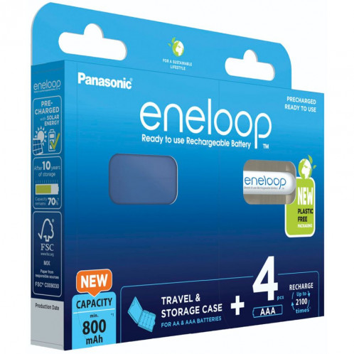 1x4 Panasonic Eneloop Micro AAA 800mAh + Akkubox BK-4MCDEC4BE 762575-04