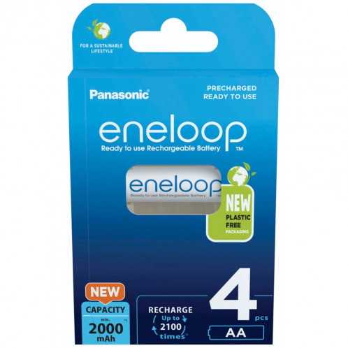 1x4 Panasonic Eneloop Mignon AA 2000mAh Ni-MH BK-3MCDE/4BE 762603-05