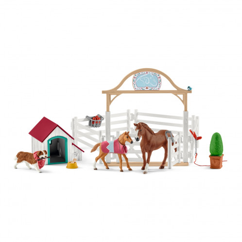 Schleich Club hippique 42458 Invités de Hannah avec ch. Ruby 429277-05