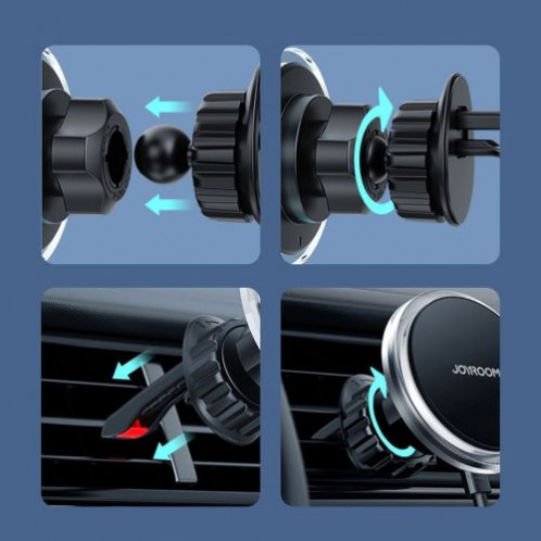 Joyroom Car Mount Wireless Charger MagSafe (Air Outlet Version) 15W, Black (JR-ZS291) DO1378679-017