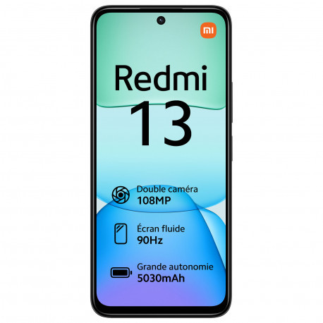 Xiaomi Redmi 13 NFC (6.79'' 256 Go, 8 Go RAM) Noir XR13N-8/256_BLK-01