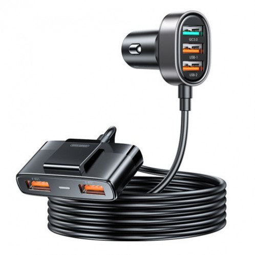 Joyroom Car Charger 5-in-1, U+U+U+U+U 45W, Black (JR-CL03-PRO) DO651714-08