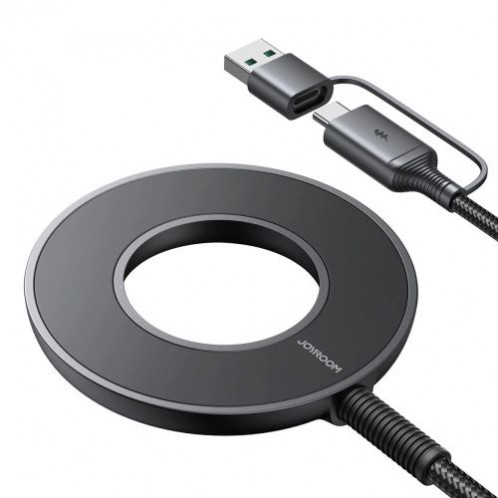 Joyroom Wireless Charger 2-in-1 Qi+Type-C/USB, 1.5m, 15W, Black (JR-WQM03) DO866263-01