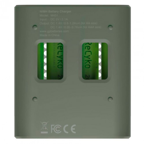GP ReCyko M451/270 4-Port USB chargeur + 4x AA NiMh 2600mAh 574478-06