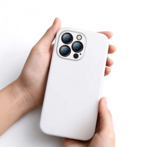 Baseus iPhone 13 Pro Max case Liquid Silica Gel Protective White (ARYT000502) DA216939-019