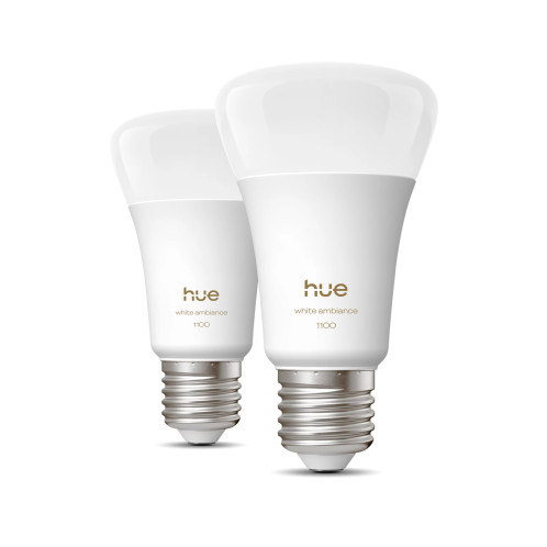 Philips Hue 2 ampoules LED E27 1100lm blanc 235519-03