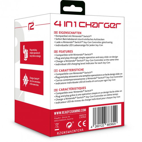 ready2gaming Nintendo Switch Chargeur 4en1 674900-05