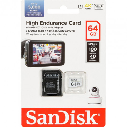 SanDisk High Endurance 64GB microSDXC SDSQQNR-064G-GN6IA 723508-02