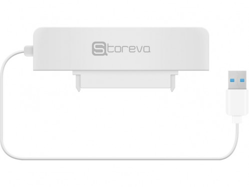 Storeva Klik Blanc Boîtier disque 2,5" sans vis USB 3.0 UASP BOISRV0084-04