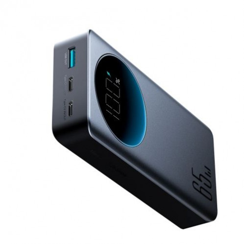 Joyroom Power Bank with Digital Display, C+C+U, PD 65W, 20000 mAh with Type-C to Typle-C cable (1,20m) Black (JR-PBF04) DO3384774-05