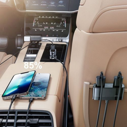 Joyroom Car Charger 5-in-1, U+U+U+U+U 45W, Black (JR-CL03-PRO) DO651714-08