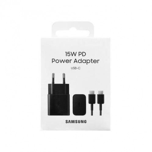 Samsung Travel Charger 15W EP-T1510X with Type-C to Type-C cable (1m) Black EU (EP-T1510XBEGEU) DA790190-05