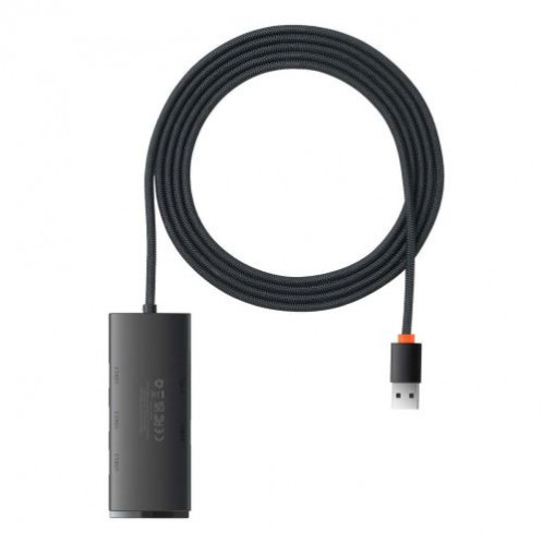 Baseus HUB Lite Series 4-in-1 adapter (USB-A to 4xUSB-A 3.0 5Gb/s) cable 2m, Black (WKQX030201) DA919671-09