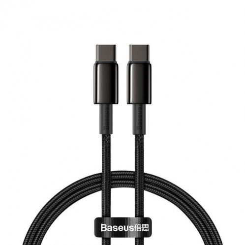 Baseus Type-C Type-C cable Tungsten Gold Fast charging and data 100W (20V/5A) 1m Black (CATWJ-01) DA357601-013