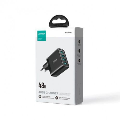 Joyroom Travel Charger U+U+U+U, PD 24W, Black (JR-TCN03) DO53540-02