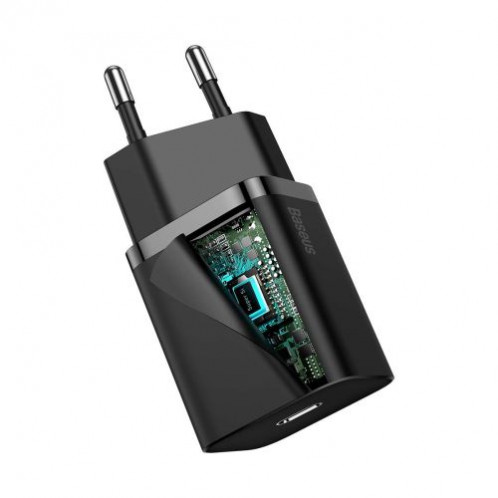 Baseus Travel Charger set Super Si 1C PD Fast charger 20W EU Black (CCSUP-B01) DA685758-012