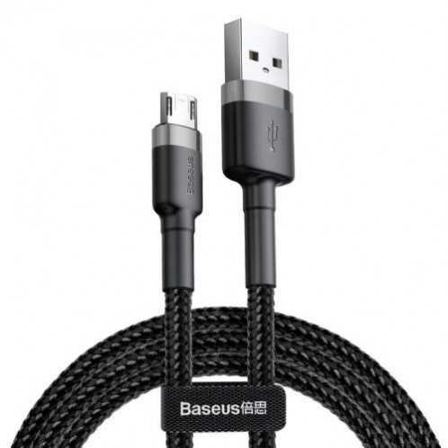 Baseus Micro USB Cafule Cable 2.4A 0.5m Gray + Black (CAMKLF-AG1) DA18696-09