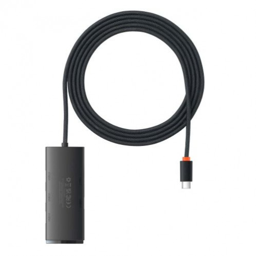 Baseus HUB Lite Series 4-in-1 adapter (Type-C to 4xUSB-A 3.0 5Gb/s) cable 2m, Black (WKQX030501) DA1020784-011