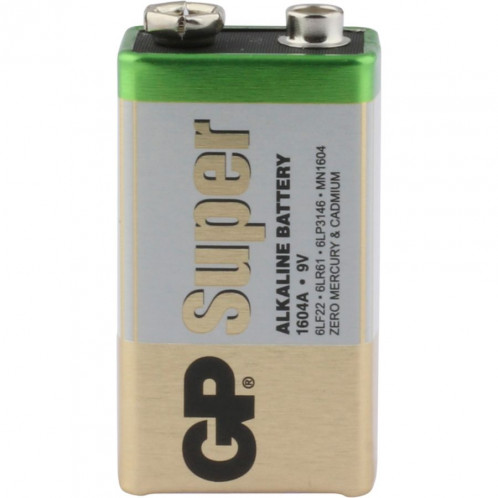 1x8 GP Super Alkaline Bloc 9V 6LR61 Bulk Box 030E1604ALB8 801936-06