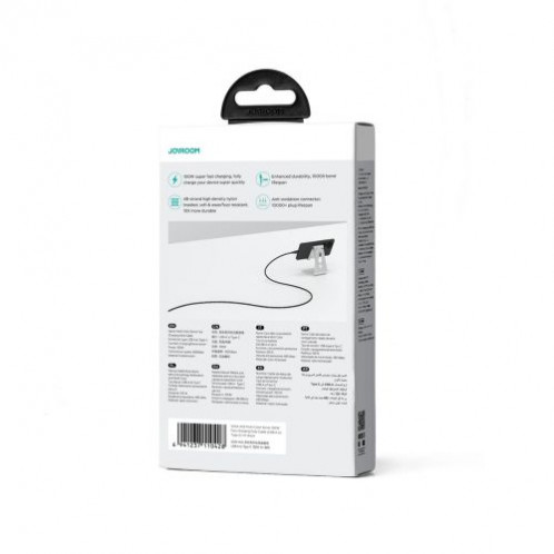 Joyroom USB Type-C Multi-Color Series Fast Charging and Data Cable, 100W, 1m, Black (S-A34) DO173864-03