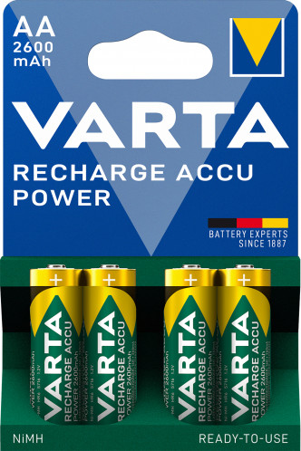 1x4 Varta accu rechargeable AA NiMH 2600 mAh Mignon 601041-02