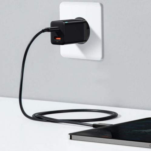 Baseus Travel Charger Super Si Pro mini Fast Charger, C+U, PD 3.0, QC 3.0 30W EU Black (CCSUPP-E01) DA1020371-018