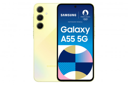 Samsung A556 Galaxy A55 5G (Double Sim 6.6", 128 Go, 8 Go RAM) Jaune A556-8/128_LEM-011