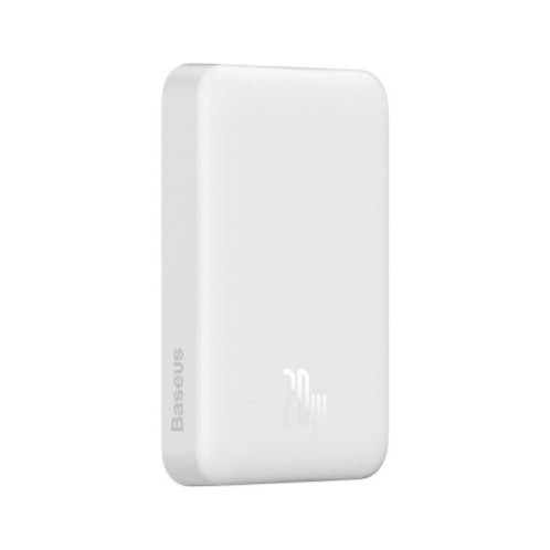 Baseus Power Bank Magnetic Mini Wireless Quick charging (With Xiaobai Type-C to Type-C 60W (20V/3A) MagSafe 15W / PD 20W, 10000 mAh, White (PPCX070002) DA2481387-014
