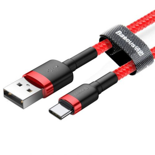 Baseus Type-C Cafule Cable, 2A, 2m, Red + Red (CATKLF-C09) DA231955-09