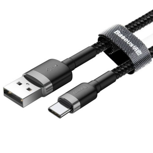 Baseus Type-C Cafule cable 2A, 3m, Gray/Black (CATKLF-UG1) DA338609-016