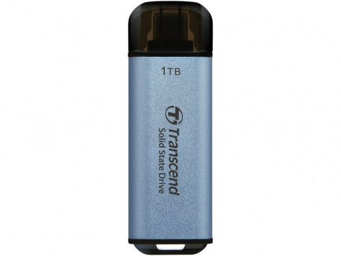 Disque SSD externe portable USB-C 1 To Transcend ESD300 Bleu DDETSD0035-04