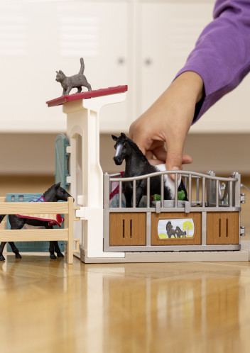 Schleich Club hippique 42611 Box avec jument et poulain 792864-07
