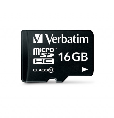 Verbatim microSDHC 16GB Class 10 UHS-I + adapt. 44082 857535-04