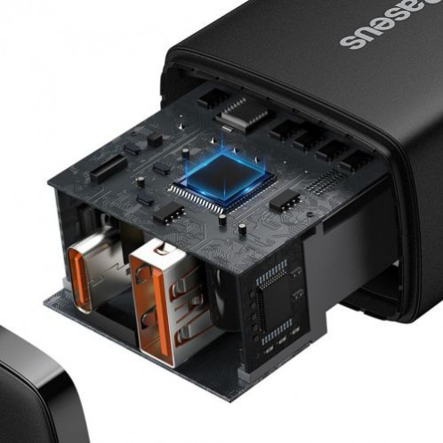 Baseus Travel Charger Compact Quick Charger U+C 20W EU Black (CCXJ-B01) DA628605-016