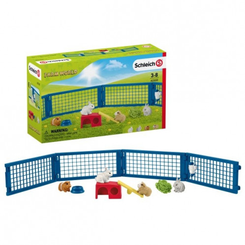 Schleich Vie à la ferme 42500 Cabane p. lapins &cochons d'Inde 488280-014