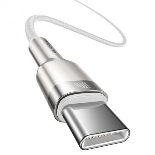 Baseus Type-C Type-C cable Cafule Series Metal Fast charge/data 100W (20V/5A) 1m White (CATJK-C02) DA373866-015