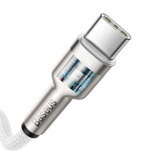 Baseus Type-C Type-C cable Cafule Series Metal Fast charge/data 100W (20V/5A) 2m White (CATJK-D02) DA436180-012