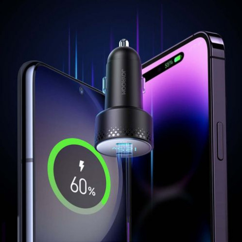 Joyroom Car Charger with Digital Display, U+C, QC 3.0, PD, 70W, Black (JR-CCD02) DO697526-017