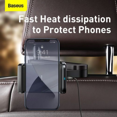 Baseus Car Mount Wireless Charger Energy Storage Backseat phone holder 15W Black (WXHZ-01) DA690844-018