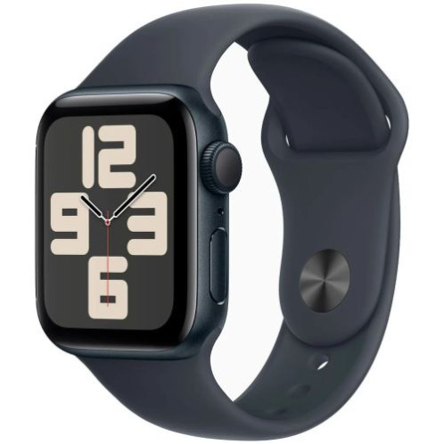 Apple Watch SE (2024) GPS 40mm Midnight Alu Case, Midnight Sport Strap M/L EU MXE93 DP17100775-01