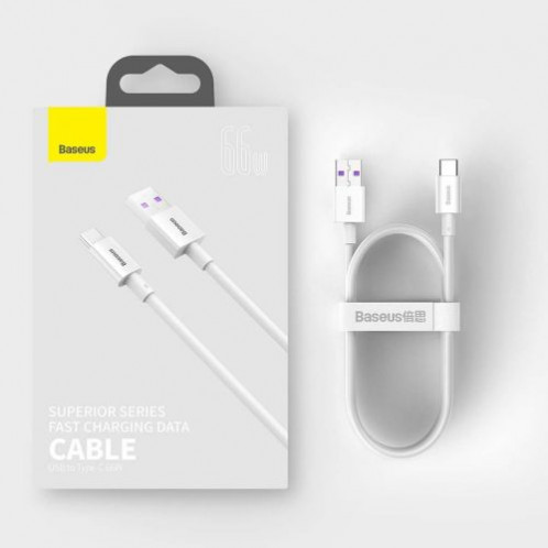 Baseus Type-C Superior series fast charging data cable 66W (11V/6A) 2m White (CATYS-A02) DA245356-016