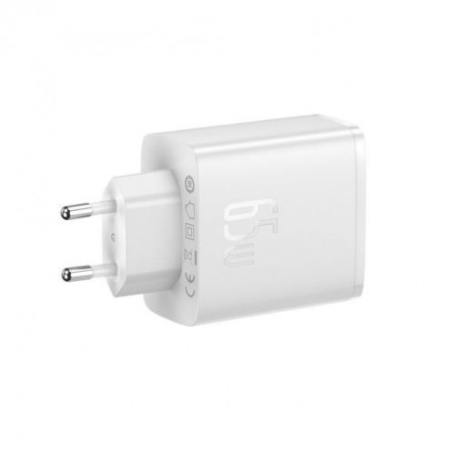 Baseus Travel Charger Cube Pro GaN Quick Charger C+C+U, 65W, White EU (P10152301213-00) DA2270994-04
