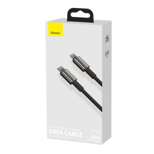 Baseus Type-C Type-C cable Tungsten Gold Fast charging and data 100W (20V/5A) 2m Black (CATWJ-A01) DA394915-013
