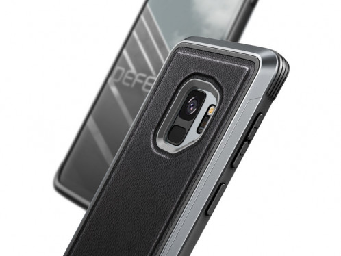 X-Doria Defense Lux Noir Cuir Coque de protection pour Samsung Galaxy S9 AMPXDR0002-04