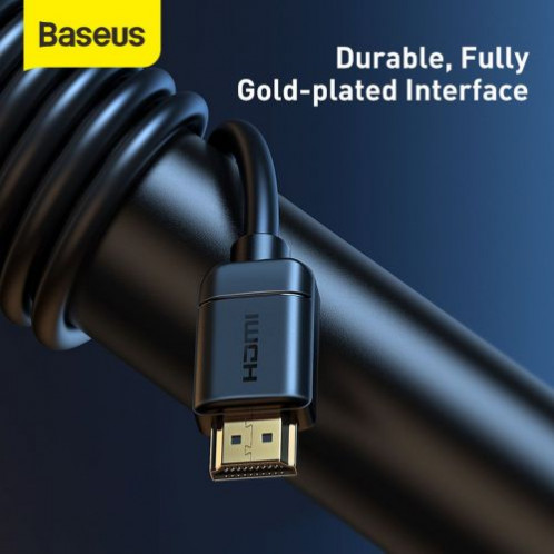 Baseus Video Cable High definition Series HDMI To HDMI 4K 60 Hz, 3D HDR, 18 Gbps, 1m Black (CAKGQ-A01) DA294635-018